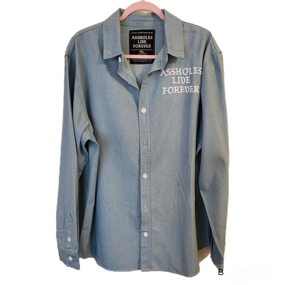 🆕️ ☆ ALF Unisex Embroidered Chambray Shirt - Picture 5 of 11